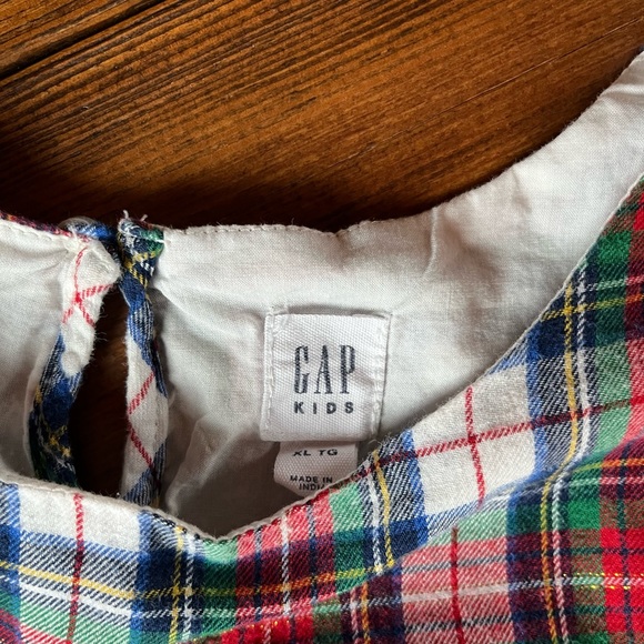 Gap Girls Flannel Plaid Ruffle Top - Picture 7 of 7